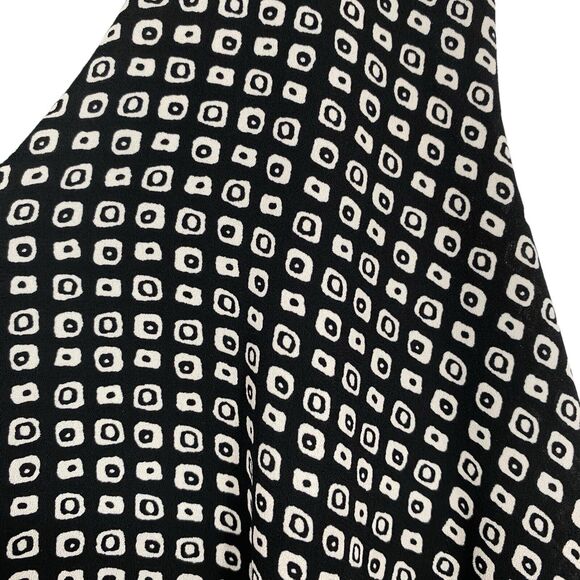 Loft Women's Black White Flowy Swing Split Back Tank Top Blouse Petite XXS - Picture 6 of 9